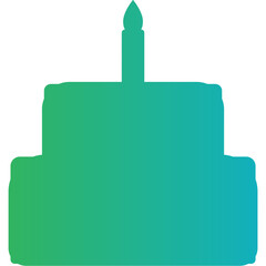 Happy birthday single vector icon