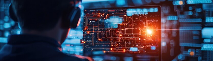 A product designer using AI to enhance ergonomic features in consumer electronics, AI ergonomic design, smart product design