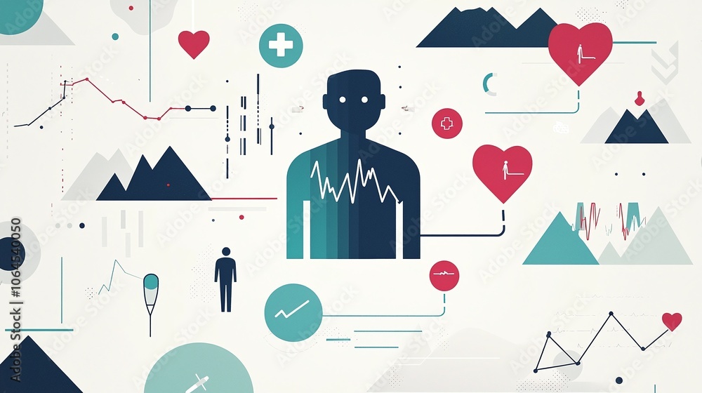 Poster Explore the impact of health risks through a structured visual representation of wellness data and insights