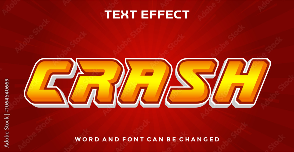 Poster crash font text effect editable