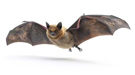 Obraz premium Bat Flying Through Air on isolate Background