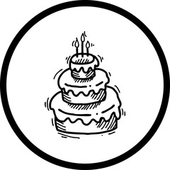 Happy birthday single vector icon