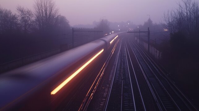 Twilight Speed: Trains on Parallel Tracks with Motion Blur in Ultra-Detailed Industrial Setting