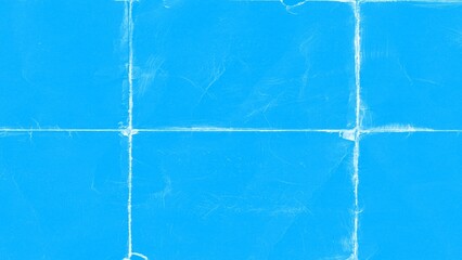 Dodger blue color background with square line and scratch pattern,wall floor concept background
