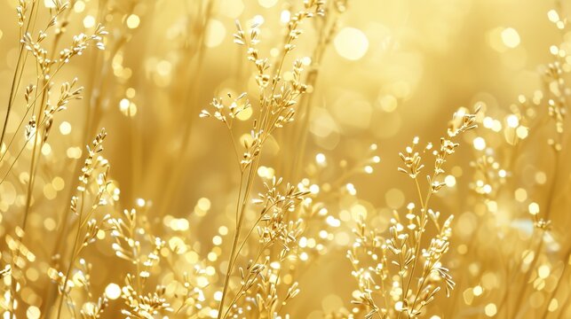 Gold Style Luxury Plant Background - an opulent and enchanting visual. The gold style backdrop with luxurious plants creates a captivating and stylish scene.