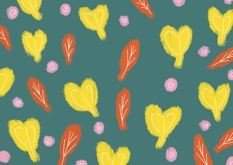seamless pattern with autumn leaves