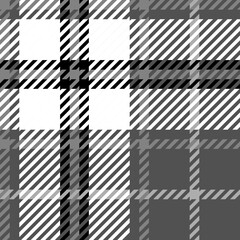 Black Plaid Seamless Pattern Design Template