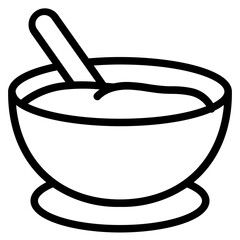 Child cereal Line Icon