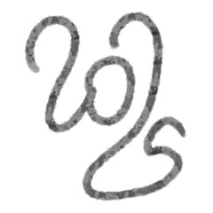 2025 hand drawn design for Happy New Year poster, Brochure design template.