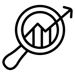 Financial analysis Line Icon