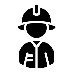 Firefighter Solid Icon