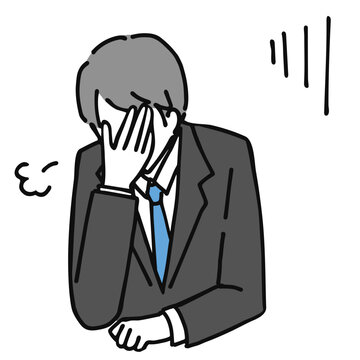 recommend clip art: 疲れているる若いビジネスマンのイラスト