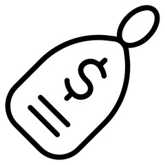 Price tag Line Icon