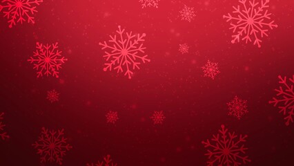 Abstract snowflake with bokeh backgrounds on red backgrounds in Christmas Holiday , illustration Wallpaper