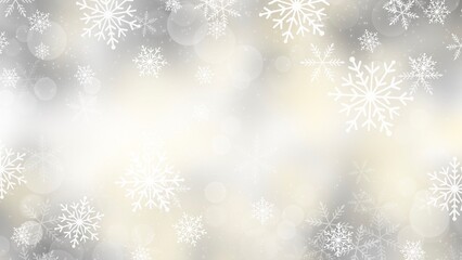 Abstract snowflake with bokeh backgrounds on gold backgrounds in Christmas Holiday , illustration Wallpaper