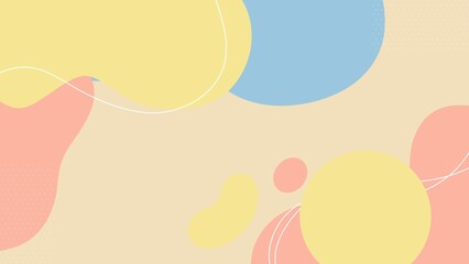 Abstract background , minimalist style Hand drawn various shapes , illustration wallpaper..