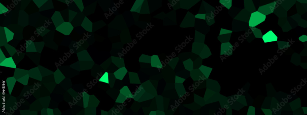 Aufkleber dark green, vector backdrop with chaotic shapes. dark jade stone background with rock pattern, macro