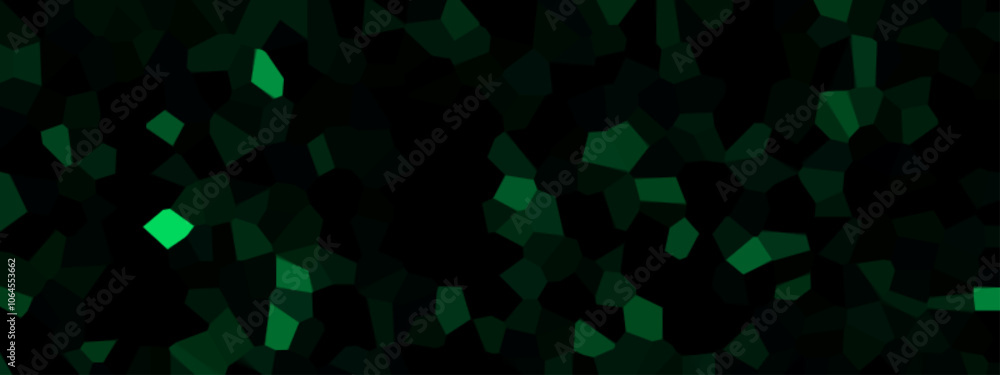 Poster dark green, vector backdrop with chaotic shapes. dark jade stone background with rock pattern, macro