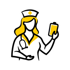 Professional Nursing Station Icon Vector Illustration