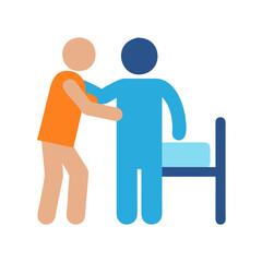 Professional Nursing Station Icon Vector Illustration