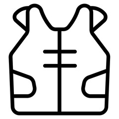 Body armor inserts Line Icon
