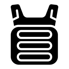 Body armor bulletproof Solid Icon