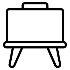 Canvas board Line Icon