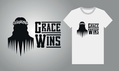 Christian Jesus T Shirt Design Vector, Bible Verse Custom Religious Typography T Shirt Design Concept Christmas Festival