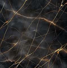 Luxurious black marble texture with elegant gold veins, perfect for interior design and digital backgrounds.