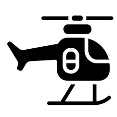 Helicopter Solid Icon