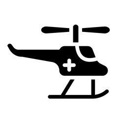 Medical helicopter Solid Icon
