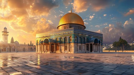 Beautiful Al-Aqsa Mosque in Jerusalem, Palestine
