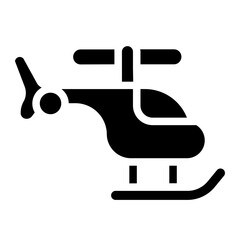 Private helicopter Solid Icon