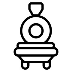 Steam locomotive Line Icon