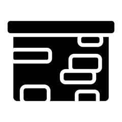 Stone wall fence Solid Icon