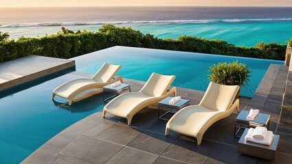 Fototapeta premium luxury swimming pool
