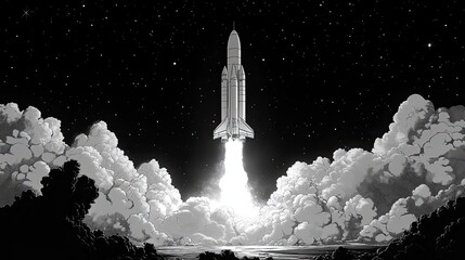 Fototapeta premium Rocket, Generative AI