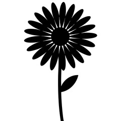 Daisy silhouette vector illustration