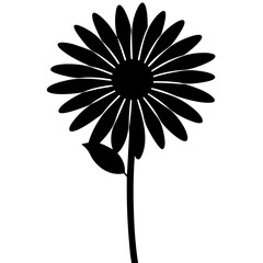 Daisy silhouette vector illustration