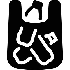 Flat illustration on a theme disposable bag