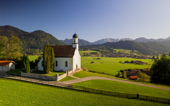 Kapelle St. Peter in Halblech South Bavaria, Germany.