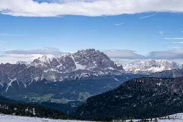 Landscape at seen Passo Giau, Dolomites, Italy.
