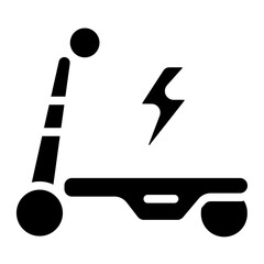 Electric scooter Solid Icon