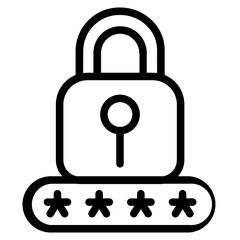 Padlock Line Icon