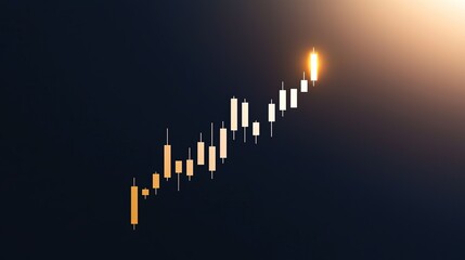 Dynamic Financial Growth Graph Illustrating Positive Market Trends and Progression