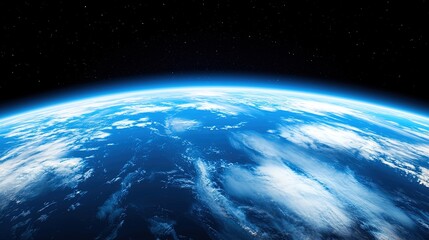 Obraz premium Stunning View of Earth from Space with Serene Blue Atmosphere