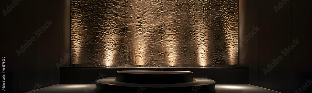 Poster empty abstract concrete room and lateral lights,3d rendering