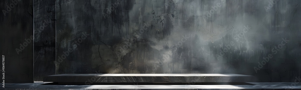 Poster empty abstract concrete room and lateral lights,3d rendering