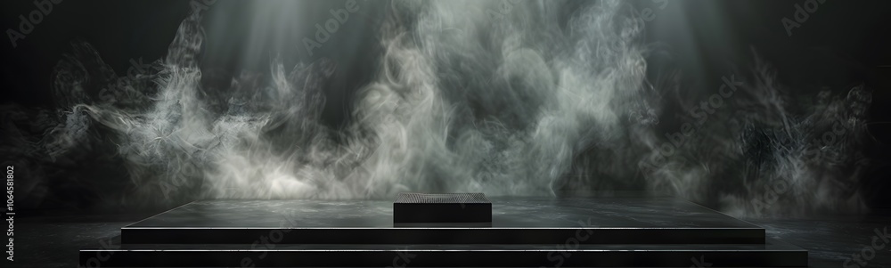 Poster empty abstract concrete room and lateral lights,3d rendering