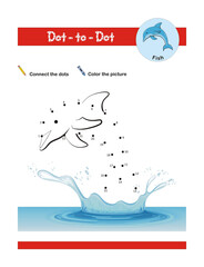 Dot to dot activity worksheet for preschool kids. Activity of learning numbers from 1 to 22 and handwriting practice. Vector Illustration